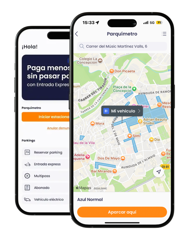 Map-first Telpark interface helping users understand where they can park